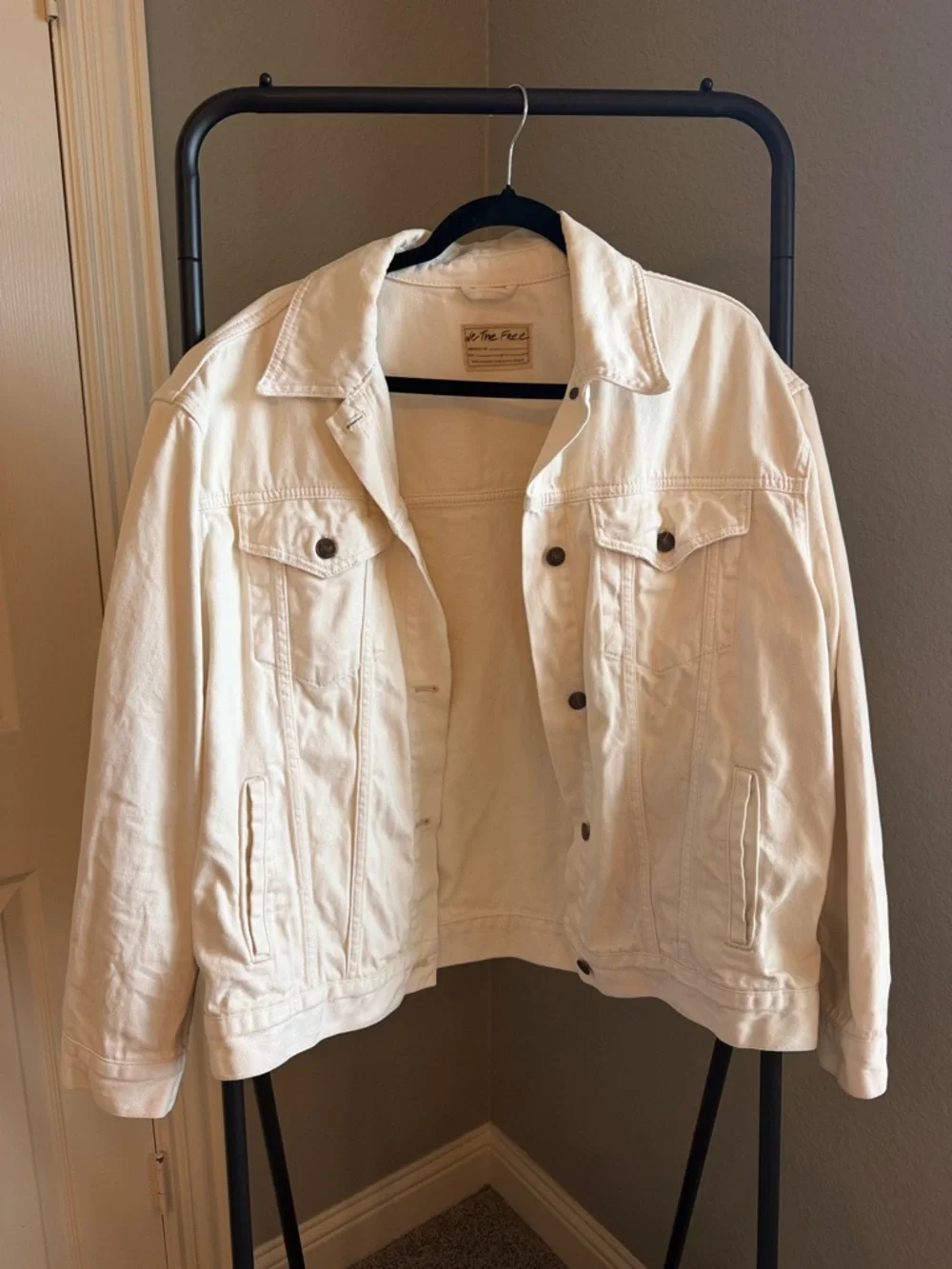 Free People White Denim Jean Jacket - Picture 1 of 2